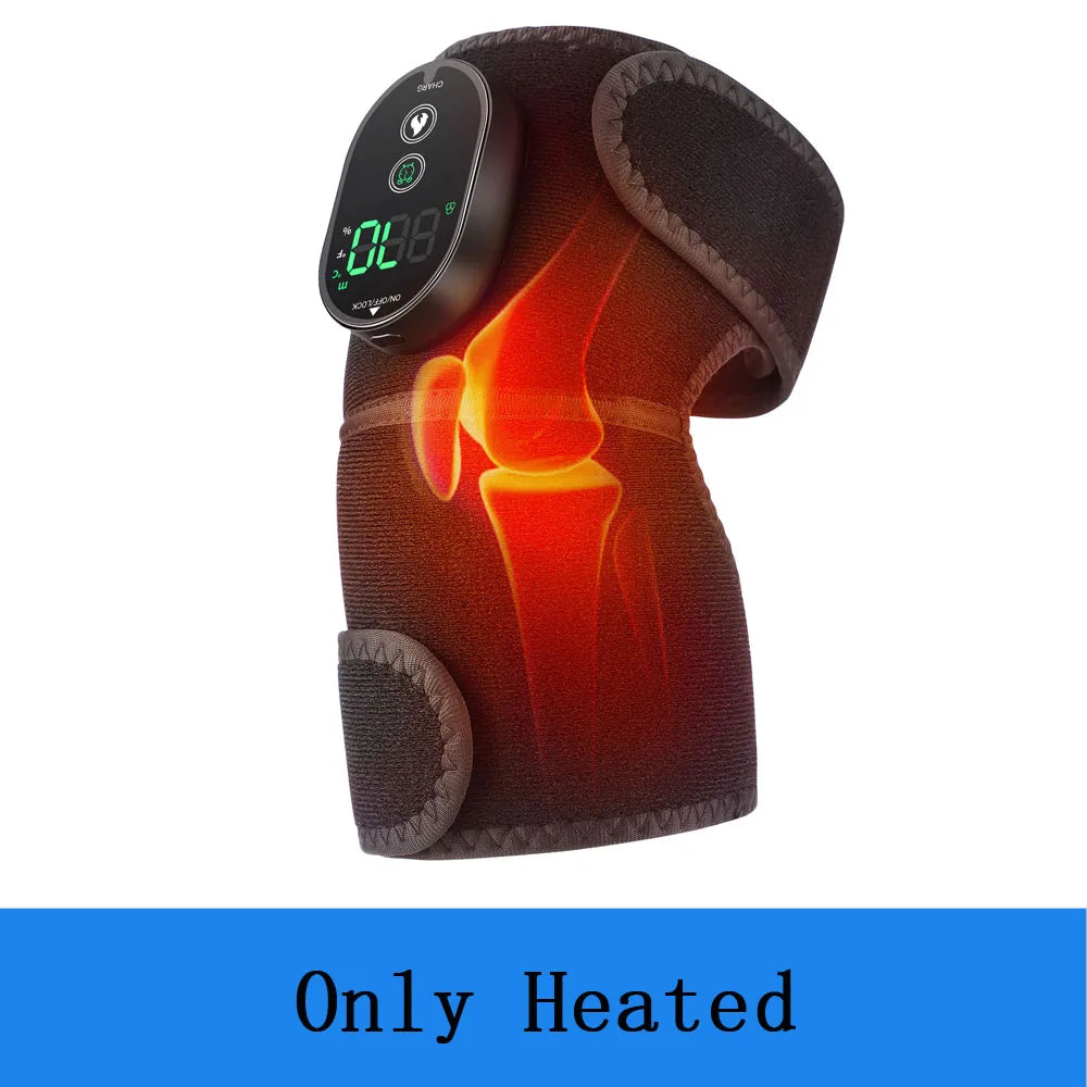 Thermal Knee Massager 3 in 1 Shoulder Knee Elbow Heating Massage Support Brace Rechargeable Vibration Pad Machine Muscle Relax