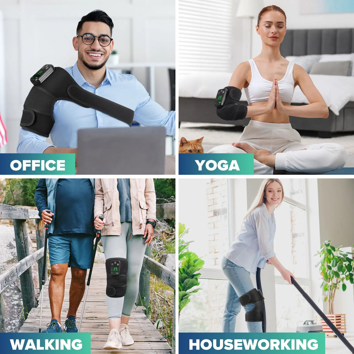 HeatPulse Pro™ Shoulder & Knee Relief Massager