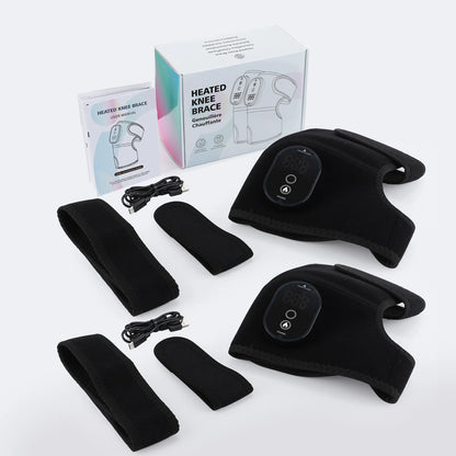 Thermal Knee Massager 3 in 1 Shoulder Knee Elbow Heating Massage Support Brace Rechargeable Vibration Pad Machine Muscle Relax