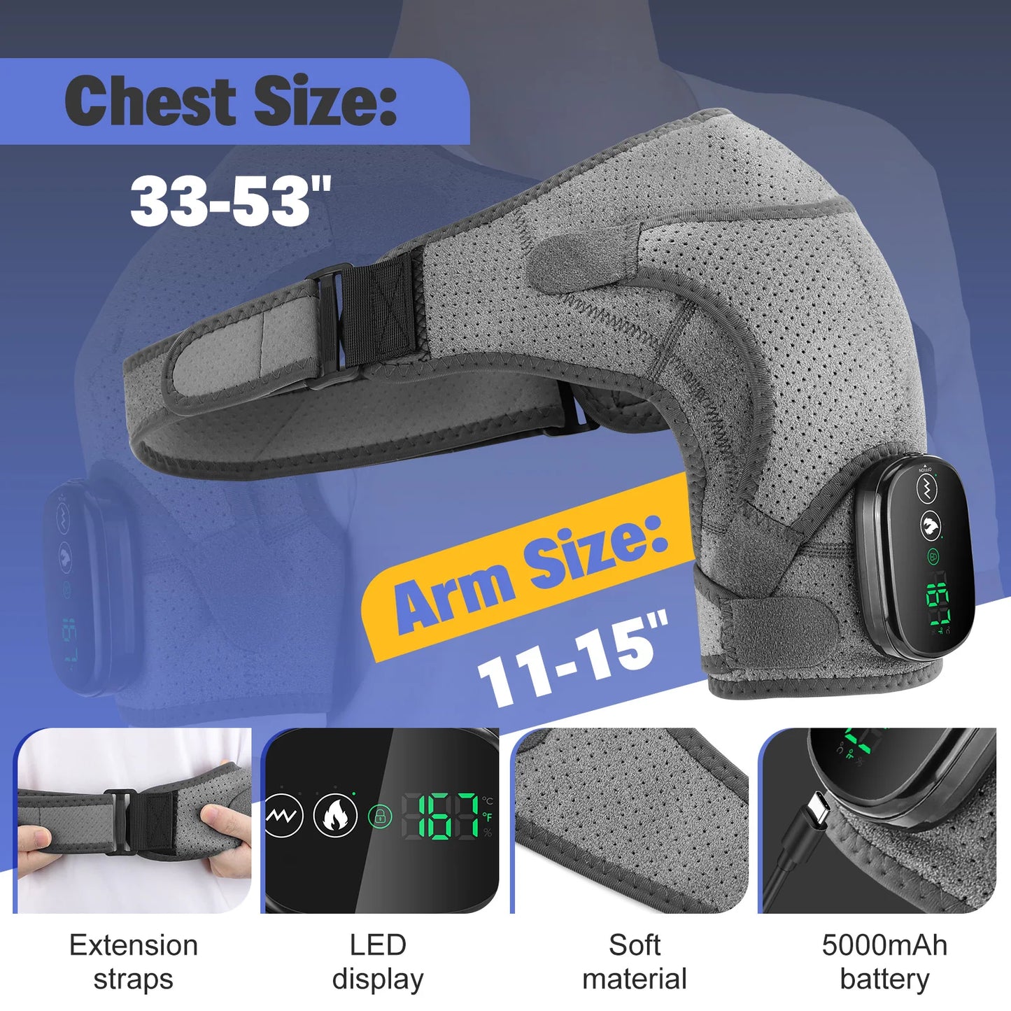 HeatPulse Pro™ Shoulder & Knee Relief Massager