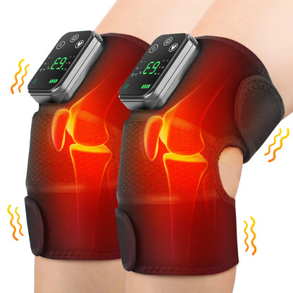 Thermal Knee Massager 3 in 1 Shoulder Knee Elbow Heating Massage Support Brace Rechargeable Vibration Pad Machine Muscle Relax