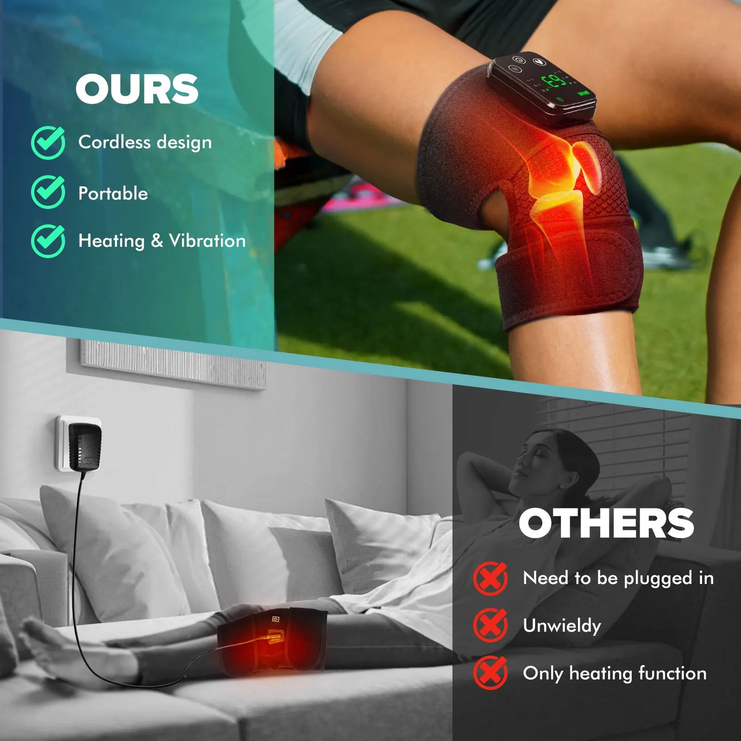 HeatPulse Pro™ Shoulder & Knee Relief Massager